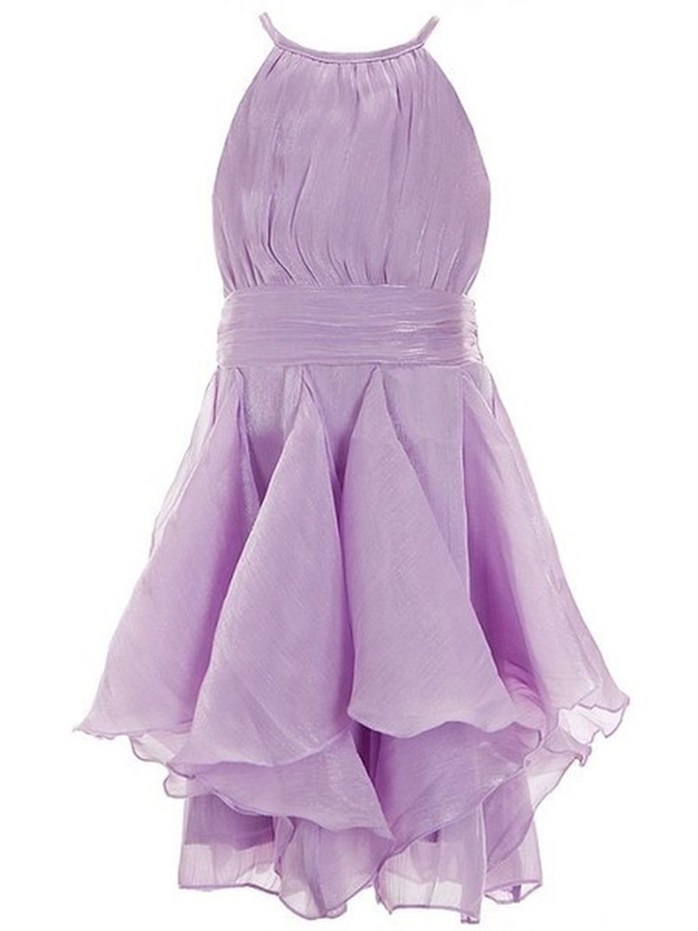 Rare Editions Lilac Halter-Style Formal Dress